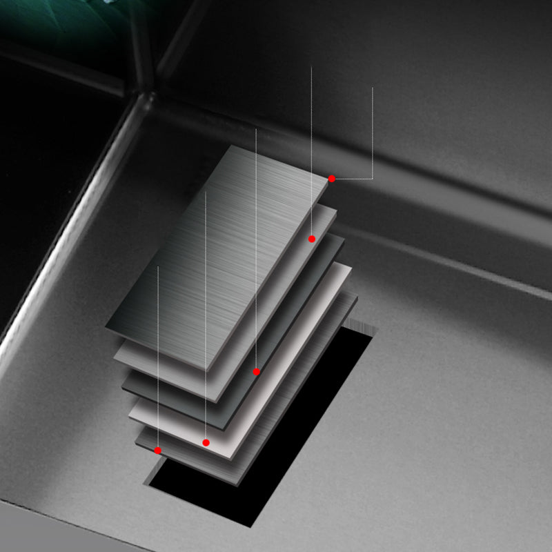 Stainless Steel Kitchen Sink 1-Bowl Kitchen Sink with Faucets Included Clearhalo 'Home Improvement' 'home_improvement' 'home_improvement_kitchen_sinks' 'Kitchen Remodel & Kitchen Fixtures' 'Kitchen Sinks & Faucet Components' 'Kitchen Sinks' 'kitchen_sinks' 7256490