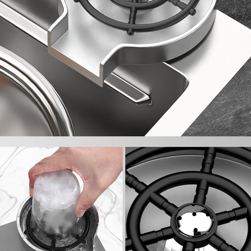 Stainless Steel Kitchen Sink 1-Bowl Kitchen Sink with Faucets Included Clearhalo 'Home Improvement' 'home_improvement' 'home_improvement_kitchen_sinks' 'Kitchen Remodel & Kitchen Fixtures' 'Kitchen Sinks & Faucet Components' 'Kitchen Sinks' 'kitchen_sinks' 7256502