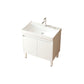 Wooden Sink Vanity Modern White Single-Sink Rectangular Vanity Set Vanity & Faucet 32"L x 19"W x 33"H Clearhalo 'Bathroom Remodel & Bathroom Fixtures' 'Bathroom Vanities' 'bathroom_vanities' 'Home Improvement' 'home_improvement' 'home_improvement_bathroom_vanities' 7257070