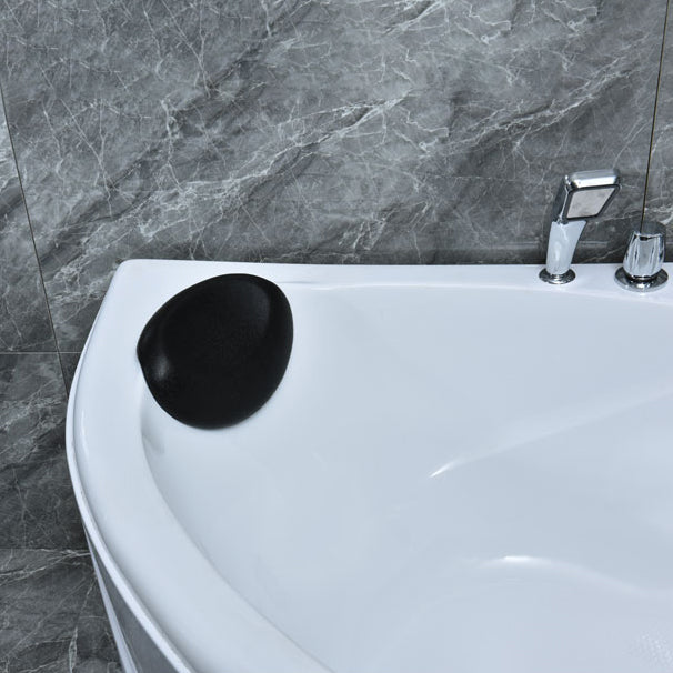 Corner Soaking Acrylic Bathtub Antique Finish Back to Wall Bath Tub Clearhalo 'Bathroom Remodel & Bathroom Fixtures' 'Bathtubs' 'Home Improvement' 'home_improvement' 'home_improvement_bathtubs' 'Showers & Bathtubs' 7257133