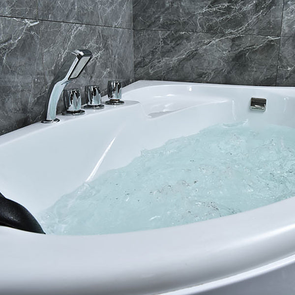 Corner Soaking Acrylic Bathtub Antique Finish Back to Wall Bath Tub Clearhalo 'Bathroom Remodel & Bathroom Fixtures' 'Bathtubs' 'Home Improvement' 'home_improvement' 'home_improvement_bathtubs' 'Showers & Bathtubs' 7257134