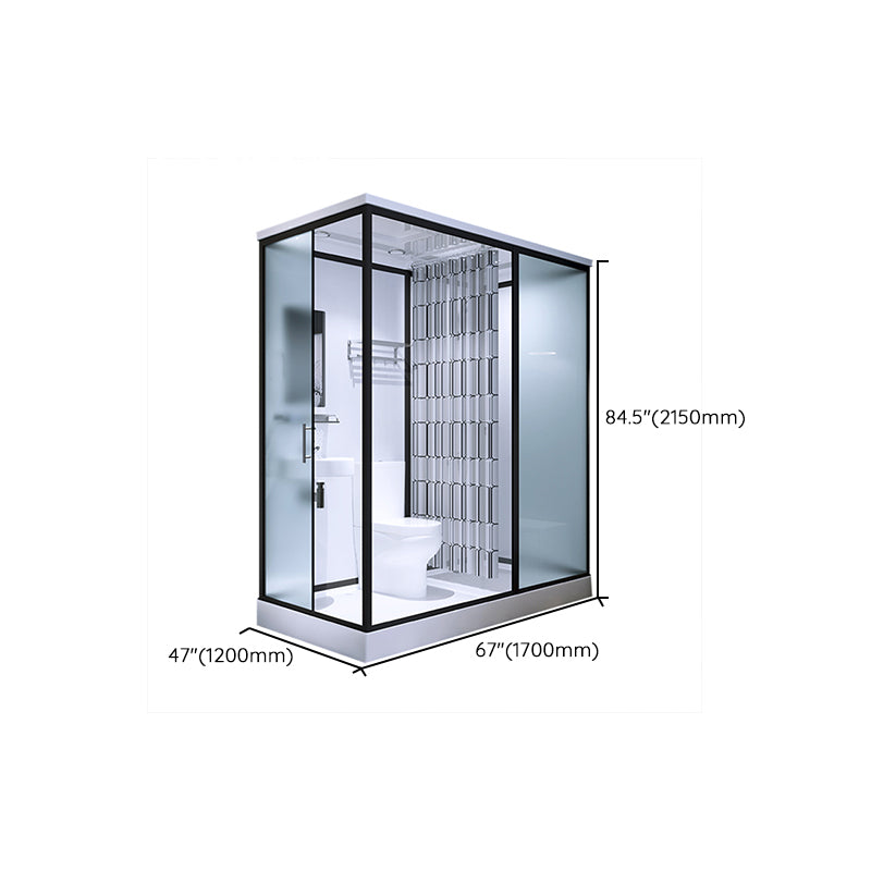 Base Included Framed Shower Stall with White Base and Fixed Panel Clearhalo 'Bathroom Remodel & Bathroom Fixtures' 'Home Improvement' 'home_improvement' 'home_improvement_shower_stalls_enclosures' 'Shower Stalls & Enclosures' 'shower_stalls_enclosures' 'Showers & Bathtubs' 7257226