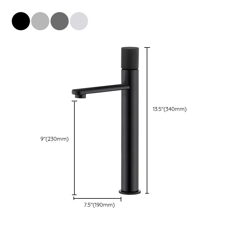 Knob Handle Square Faucet Brass Deck Mounted Bathroom Sink Faucet Clearhalo 'Bathroom Remodel & Bathroom Fixtures' 'Bathroom Sink Faucets' 'Bathroom Sinks & Faucet Components' 'bathroom_sink_faucets' 'Home Improvement' 'home_improvement' 'home_improvement_bathroom_sink_faucets' 7257509