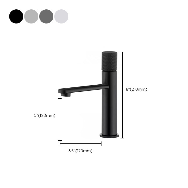 Knob Handle Square Faucet Brass Deck Mounted Bathroom Sink Faucet Clearhalo 'Bathroom Remodel & Bathroom Fixtures' 'Bathroom Sink Faucets' 'Bathroom Sinks & Faucet Components' 'bathroom_sink_faucets' 'Home Improvement' 'home_improvement' 'home_improvement_bathroom_sink_faucets' 7257510