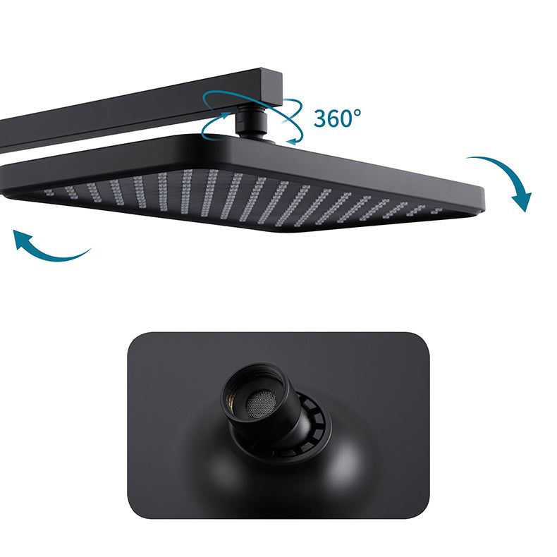 Modern Shower Head Combo Brass with Shower Arm Wall Mounted Shower System Clearhalo 'Bathroom Remodel & Bathroom Fixtures' 'Home Improvement' 'home_improvement' 'home_improvement_shower_faucets' 'Shower Faucets & Systems' 'shower_faucets' 'Showers & Bathtubs Plumbing' 'Showers & Bathtubs' 7258102