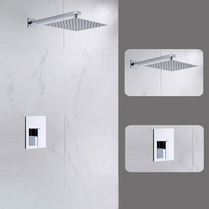 Modern Shower Head Combo Brass Wall Mounted Adjustable Water Flow Shower Trim In-wall Top Spray Clearhalo 'Bathroom Remodel & Bathroom Fixtures' 'Home Improvement' 'home_improvement' 'home_improvement_shower_faucets' 'Shower Faucets & Systems' 'shower_faucets' 'Showers & Bathtubs Plumbing' 'Showers & Bathtubs' 7258151