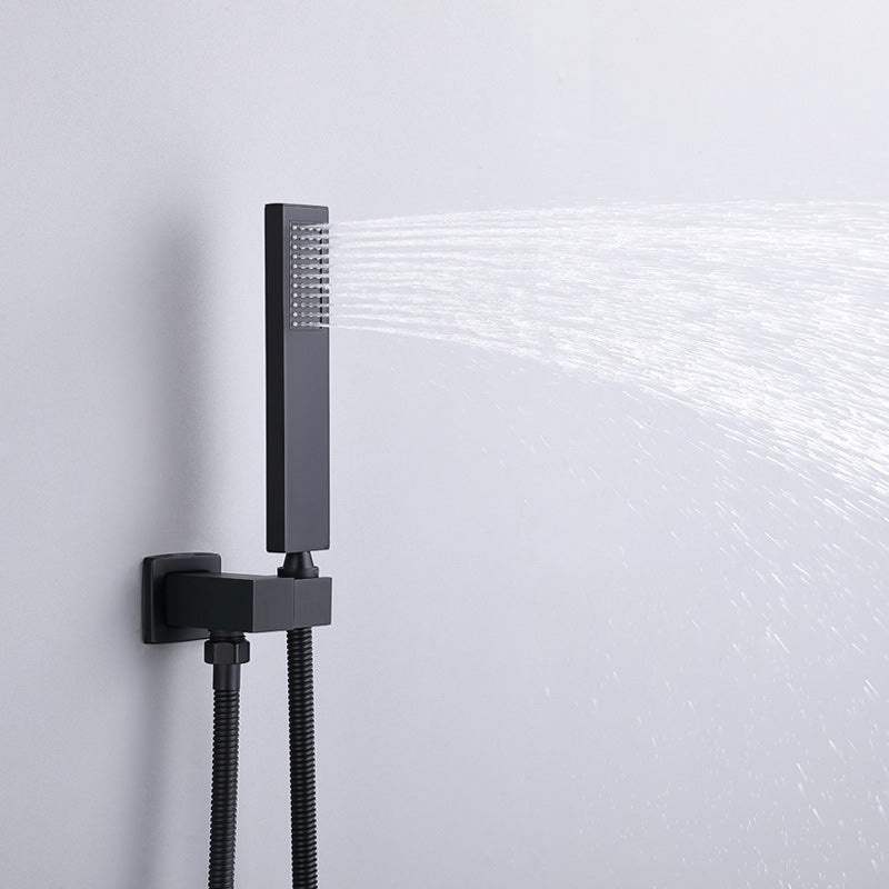 Modern Shower Head Combo Brass Wall Mounted Adjustable Water Flow Shower Trim Clearhalo 'Bathroom Remodel & Bathroom Fixtures' 'Home Improvement' 'home_improvement' 'home_improvement_shower_faucets' 'Shower Faucets & Systems' 'shower_faucets' 'Showers & Bathtubs Plumbing' 'Showers & Bathtubs' 7258154