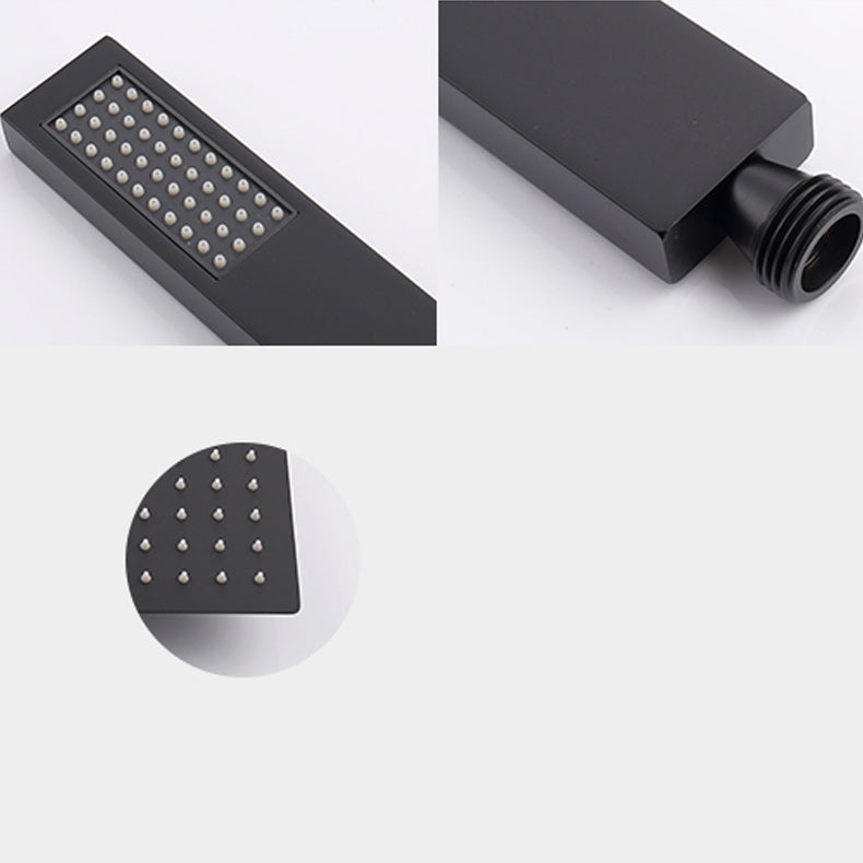 Modern Shower Head Combo Brass Wall Mounted Adjustable Water Flow Shower Trim Clearhalo 'Bathroom Remodel & Bathroom Fixtures' 'Home Improvement' 'home_improvement' 'home_improvement_shower_faucets' 'Shower Faucets & Systems' 'shower_faucets' 'Showers & Bathtubs Plumbing' 'Showers & Bathtubs' 7258161