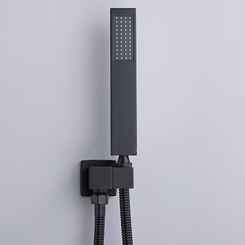 Modern Shower Head Combo Brass Wall Mounted Adjustable Water Flow Shower Trim Clearhalo 'Bathroom Remodel & Bathroom Fixtures' 'Home Improvement' 'home_improvement' 'home_improvement_shower_faucets' 'Shower Faucets & Systems' 'shower_faucets' 'Showers & Bathtubs Plumbing' 'Showers & Bathtubs' 7258166