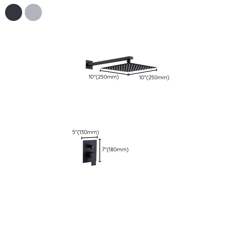 Modern Shower Head Combo Brass Wall Mounted Adjustable Water Flow Shower Trim Clearhalo 'Bathroom Remodel & Bathroom Fixtures' 'Home Improvement' 'home_improvement' 'home_improvement_shower_faucets' 'Shower Faucets & Systems' 'shower_faucets' 'Showers & Bathtubs Plumbing' 'Showers & Bathtubs' 7258172