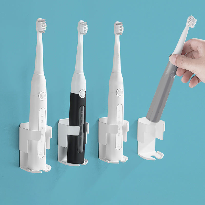 Modern Black/White 4-Piece Bathroom Accessory Set, Toothbrush Holder Clearhalo 'Bathroom Hardware Sets' 'Bathroom Hardware' 'Bathroom Remodel & Bathroom Fixtures' 'bathroom_hardware_sets' 'Home Improvement' 'home_improvement' 'home_improvement_bathroom_hardware_sets' 7258717