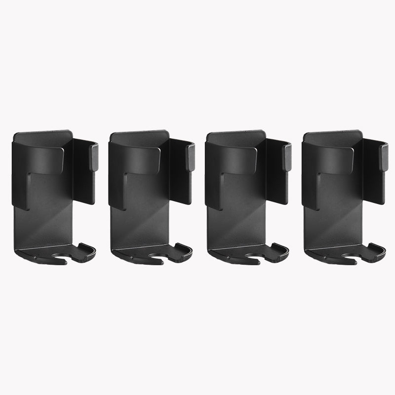 Modern Black/White 4-Piece Bathroom Accessory Set, Toothbrush Holder Black 4 Piece Set Clearhalo 'Bathroom Hardware Sets' 'Bathroom Hardware' 'Bathroom Remodel & Bathroom Fixtures' 'bathroom_hardware_sets' 'Home Improvement' 'home_improvement' 'home_improvement_bathroom_hardware_sets' 7258723