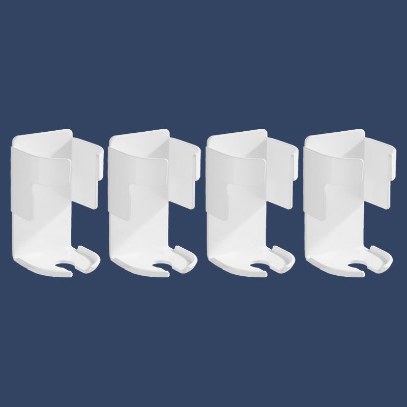 Modern Black/White 4-Piece Bathroom Accessory Set, Toothbrush Holder White 4 Piece Set Clearhalo 'Bathroom Hardware Sets' 'Bathroom Hardware' 'Bathroom Remodel & Bathroom Fixtures' 'bathroom_hardware_sets' 'Home Improvement' 'home_improvement' 'home_improvement_bathroom_hardware_sets' 7258731