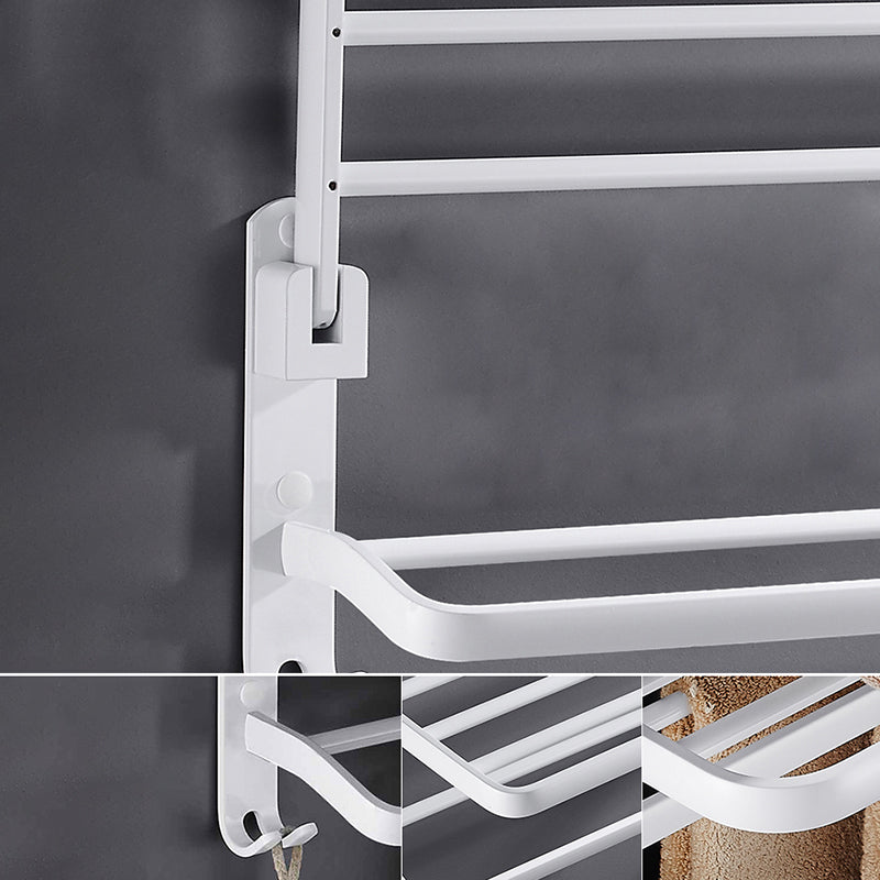 White Bathroom Accessories Hardware Set Modern Bathroom Accessory Kit, Towel Bar Clearhalo 'Bathroom Hardware Sets' 'Bathroom Hardware' 'Bathroom Remodel & Bathroom Fixtures' 'bathroom_hardware_sets' 'Home Improvement' 'home_improvement' 'home_improvement_bathroom_hardware_sets' 7258743