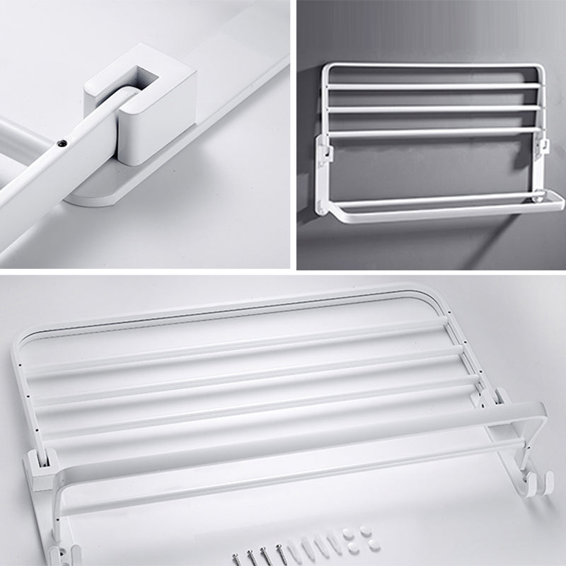 White Bathroom Accessories Hardware Set Modern Bathroom Accessory Kit, Towel Bar Clearhalo 'Bathroom Hardware Sets' 'Bathroom Hardware' 'Bathroom Remodel & Bathroom Fixtures' 'bathroom_hardware_sets' 'Home Improvement' 'home_improvement' 'home_improvement_bathroom_hardware_sets' 7258750