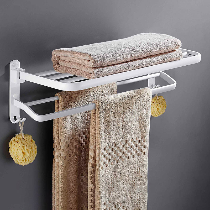 White Bathroom Accessories Hardware Set Modern Bathroom Accessory Kit, Towel Bar 2 Clearhalo 'Bathroom Hardware Sets' 'Bathroom Hardware' 'Bathroom Remodel & Bathroom Fixtures' 'bathroom_hardware_sets' 'Home Improvement' 'home_improvement' 'home_improvement_bathroom_hardware_sets' 7258751