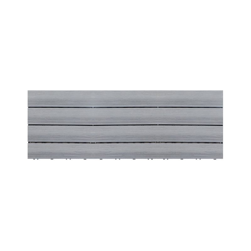 Deck Plank Loose Lay Wood Flooring Tiles Garden Outdoor Flooring 12"L x 35"W Light Gray Clearhalo 'Home Improvement' 'home_improvement' 'home_improvement_outdoor_deck_tiles_planks' 'Outdoor Deck Tiles & Planks' 'Outdoor Flooring & Tile' 'Outdoor Remodel' 'outdoor_deck_tiles_planks' 7260021