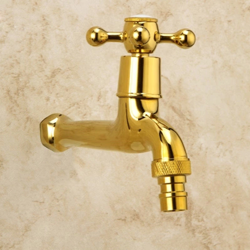 Glam Wall Mounted Bathroom Faucet Cross Handle Low Arc Circular Vessel Faucet Clearhalo 'Bathroom Remodel & Bathroom Fixtures' 'Bathroom Sink Faucets' 'Bathroom Sinks & Faucet Components' 'bathroom_sink_faucets' 'Home Improvement' 'home_improvement' 'home_improvement_bathroom_sink_faucets' 7260050