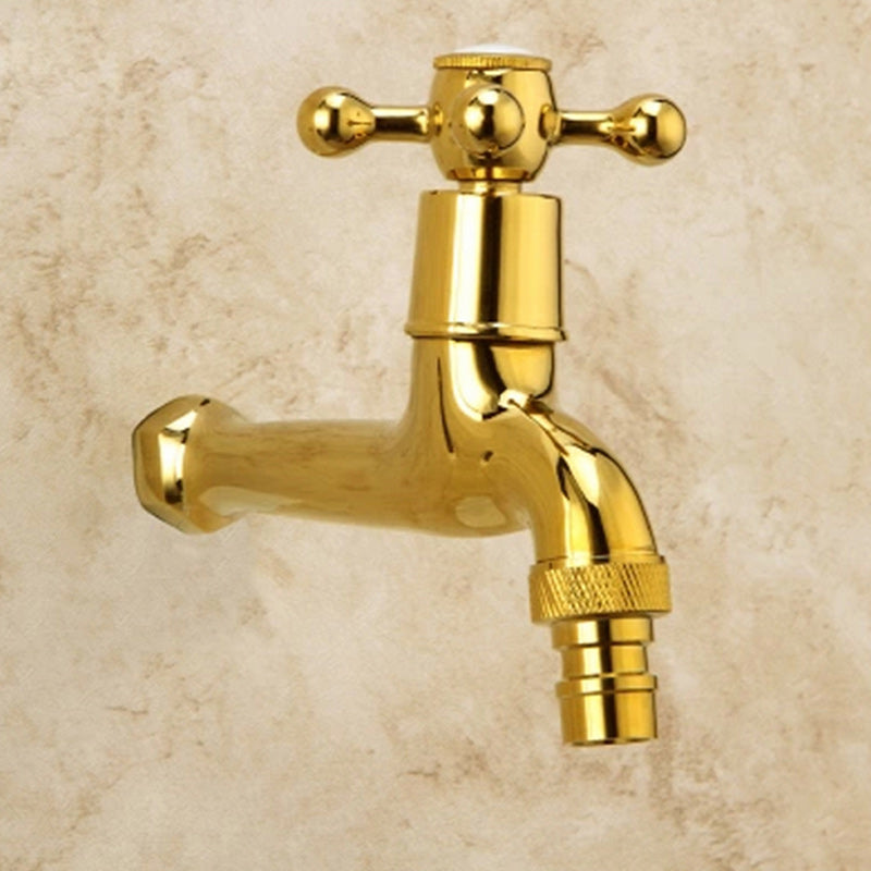 Glam Wall Mounted Bathroom Faucet Cross Handle Low Arc Circular Vessel Faucet Long Clearhalo 'Bathroom Remodel & Bathroom Fixtures' 'Bathroom Sink Faucets' 'Bathroom Sinks & Faucet Components' 'bathroom_sink_faucets' 'Home Improvement' 'home_improvement' 'home_improvement_bathroom_sink_faucets' 7260051