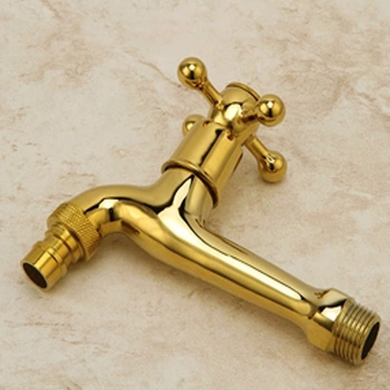 Glam Wall Mounted Bathroom Faucet Cross Handle Low Arc Circular Vessel Faucet Clearhalo 'Bathroom Remodel & Bathroom Fixtures' 'Bathroom Sink Faucets' 'Bathroom Sinks & Faucet Components' 'bathroom_sink_faucets' 'Home Improvement' 'home_improvement' 'home_improvement_bathroom_sink_faucets' 7260054