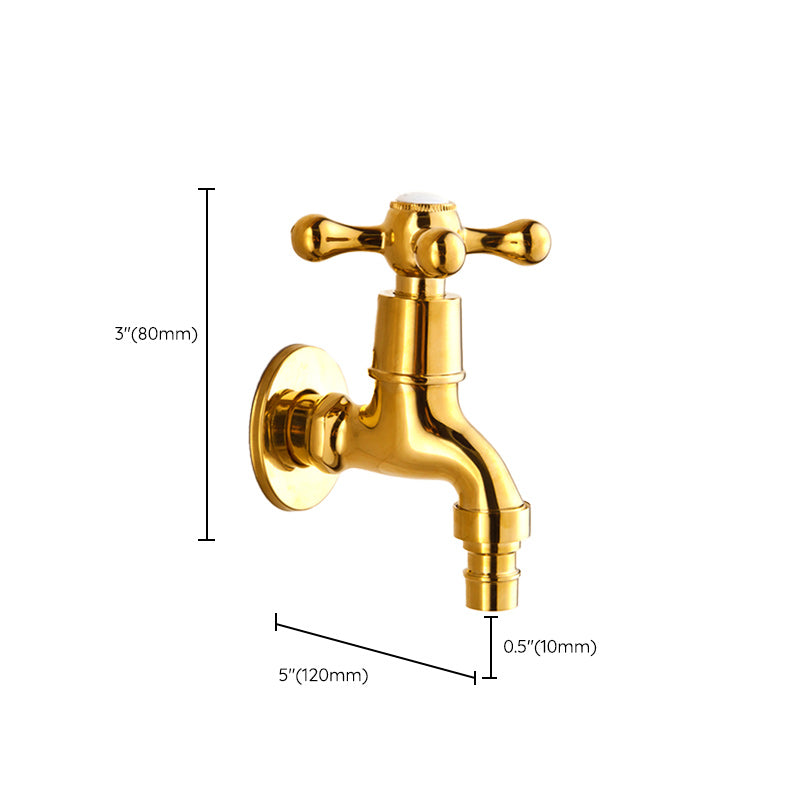 Glam Wall Mounted Bathroom Faucet Cross Handle Low Arc Circular Vessel Faucet Clearhalo 'Bathroom Remodel & Bathroom Fixtures' 'Bathroom Sink Faucets' 'Bathroom Sinks & Faucet Components' 'bathroom_sink_faucets' 'Home Improvement' 'home_improvement' 'home_improvement_bathroom_sink_faucets' 7260063