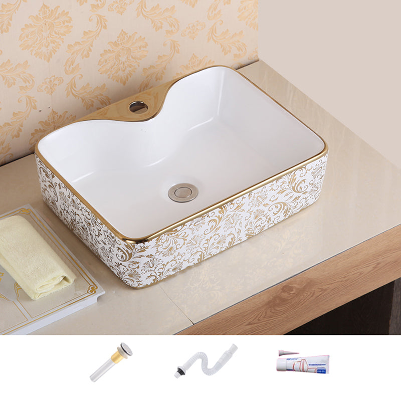 Traditional Vessel Sink Oval Porcelain with Pop-Up Drain Vessel Lavatory Sink 19"L x 15"W x 6"H White Sink Clearhalo 'Bathroom Remodel & Bathroom Fixtures' 'Bathroom Sinks & Faucet Components' 'Bathroom Sinks' 'bathroom_sink' 'Home Improvement' 'home_improvement' 'home_improvement_bathroom_sink' 7260213