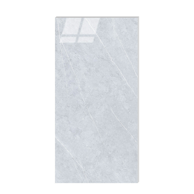 Marbling Floor Tile Slip Resistant Polished Rectangle Singular Tile White-Gray Clearhalo 'Floor Tiles & Wall Tiles' 'floor_tiles_wall_tiles' 'Flooring 'Home Improvement' 'home_improvement' 'home_improvement_floor_tiles_wall_tiles' Walls and Ceiling' 7260305