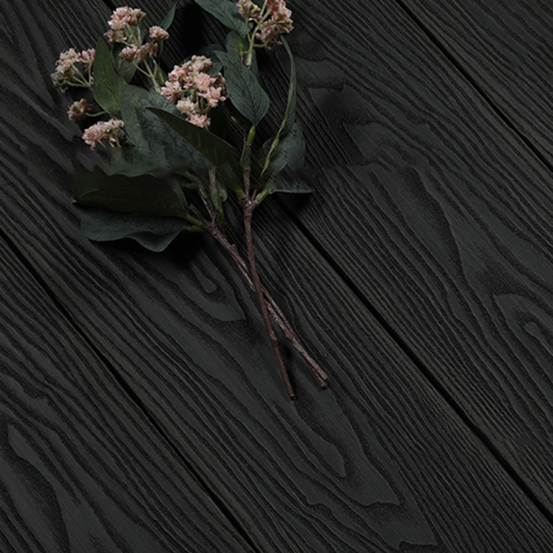 Wire brushed Hardwood Flooring Contemporary Wooden Wall Planks Black Clearhalo 'Flooring 'Hardwood Flooring' 'hardwood_flooring' 'Home Improvement' 'home_improvement' 'home_improvement_hardwood_flooring' Walls and Ceiling' 7260518