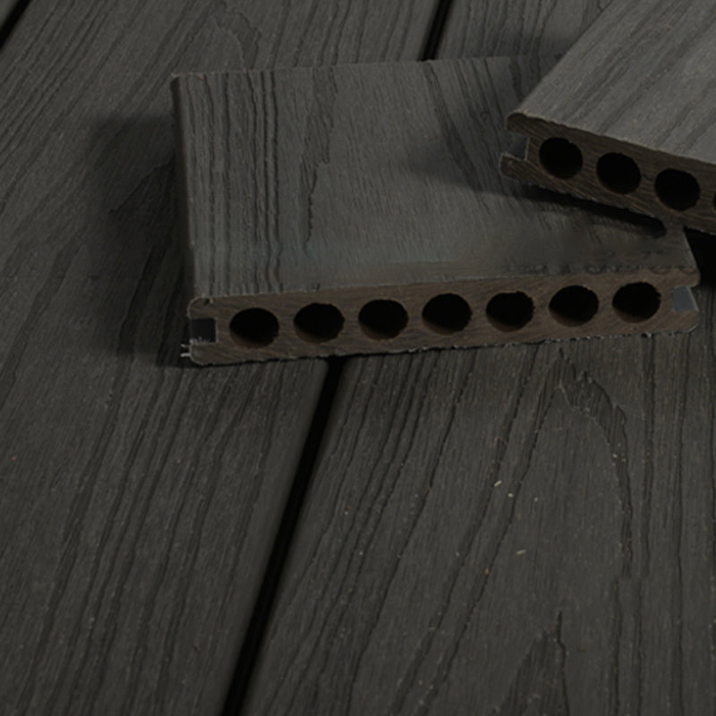 Wire Brushed Wood Flooring Tiles Contemporary Hardwood Deck Tile Dark Gray Clearhalo 'Flooring 'Hardwood Flooring' 'hardwood_flooring' 'Home Improvement' 'home_improvement' 'home_improvement_hardwood_flooring' Walls and Ceiling' 7260557