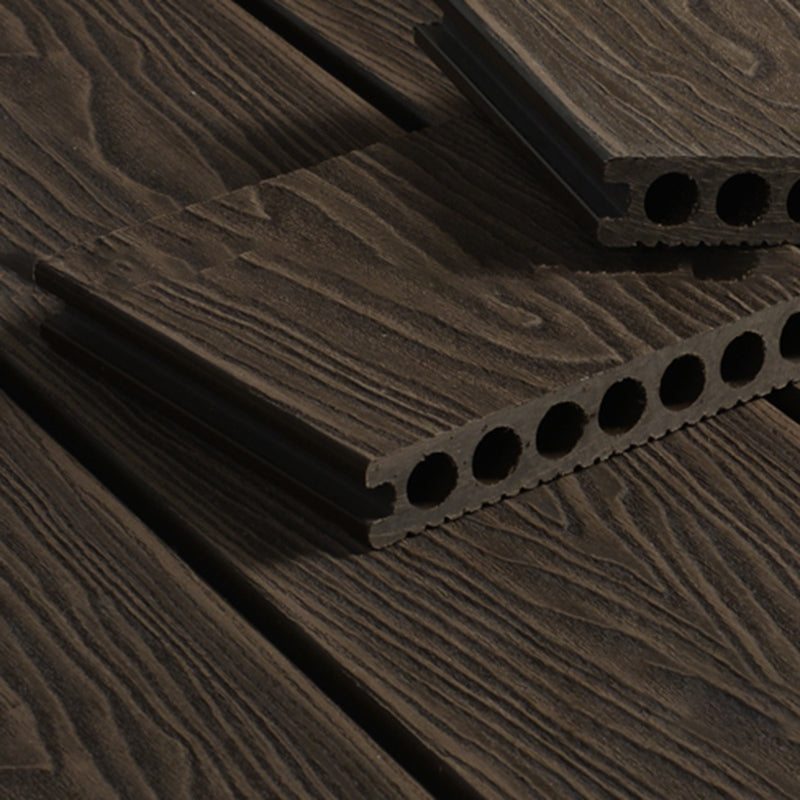 Wire Brushed Wood Flooring Tiles Contemporary Hardwood Deck Tile Brown Clearhalo 'Flooring 'Hardwood Flooring' 'hardwood_flooring' 'Home Improvement' 'home_improvement' 'home_improvement_hardwood_flooring' Walls and Ceiling' 7260562