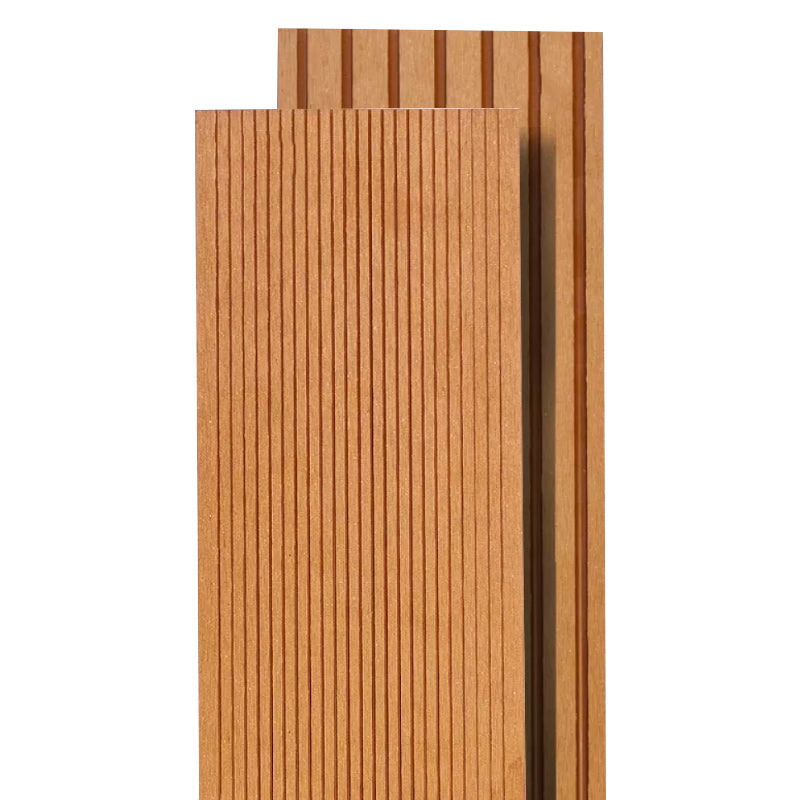 WPC Flooring Modern Style Waterproof Rectangle Texture Effect Nail Flooring Champagne Vertical Grain Clearhalo 'Flooring 'Hardwood Flooring' 'hardwood_flooring' 'Home Improvement' 'home_improvement' 'home_improvement_hardwood_flooring' Walls and Ceiling' 7260606