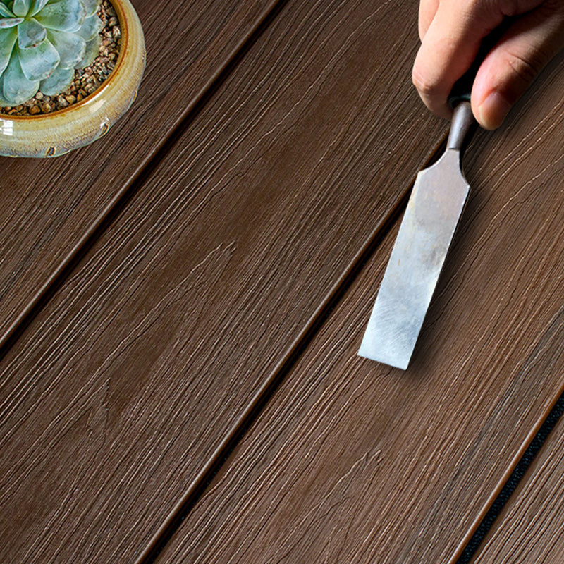 WPC Flooring Modern Style Waterproof Rectangle Texture Effect Nail Flooring Clearhalo 'Flooring 'Hardwood Flooring' 'hardwood_flooring' 'Home Improvement' 'home_improvement' 'home_improvement_hardwood_flooring' Walls and Ceiling' 7260609