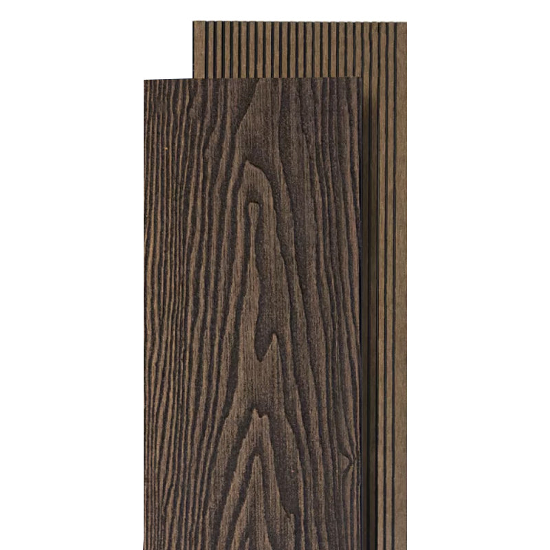 WPC Flooring Modern Style Waterproof Rectangle Texture Effect Nail Flooring Coffee 3D Wood Grain Clearhalo 'Flooring 'Hardwood Flooring' 'hardwood_flooring' 'Home Improvement' 'home_improvement' 'home_improvement_hardwood_flooring' Walls and Ceiling' 7260613