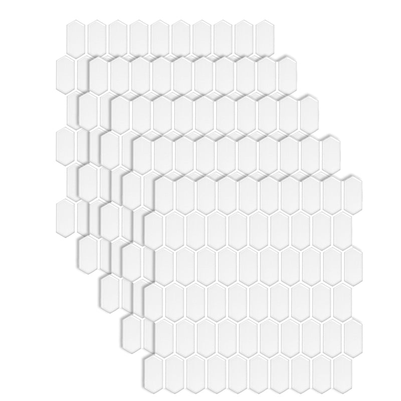 Stain Resistant Peel & Stick Tile Square Mosaic Tile for Kitchen and Bathroom Backsplash White Hexagonal Clearhalo 'Flooring 'Home Improvement' 'home_improvement' 'home_improvement_peel_stick_blacksplash' 'Peel & Stick Backsplash Tile' 'peel_stick_blacksplash' 'Walls & Ceilings' Walls and Ceiling' 7260646