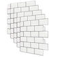 Stain Resistant Peel & Stick Tile Square Mosaic Tile for Kitchen and Bathroom Backsplash Off-White Brick Subway Clearhalo 'Flooring 'Home Improvement' 'home_improvement' 'home_improvement_peel_stick_blacksplash' 'Peel & Stick Backsplash Tile' 'peel_stick_blacksplash' 'Walls & Ceilings' Walls and Ceiling' 7260648