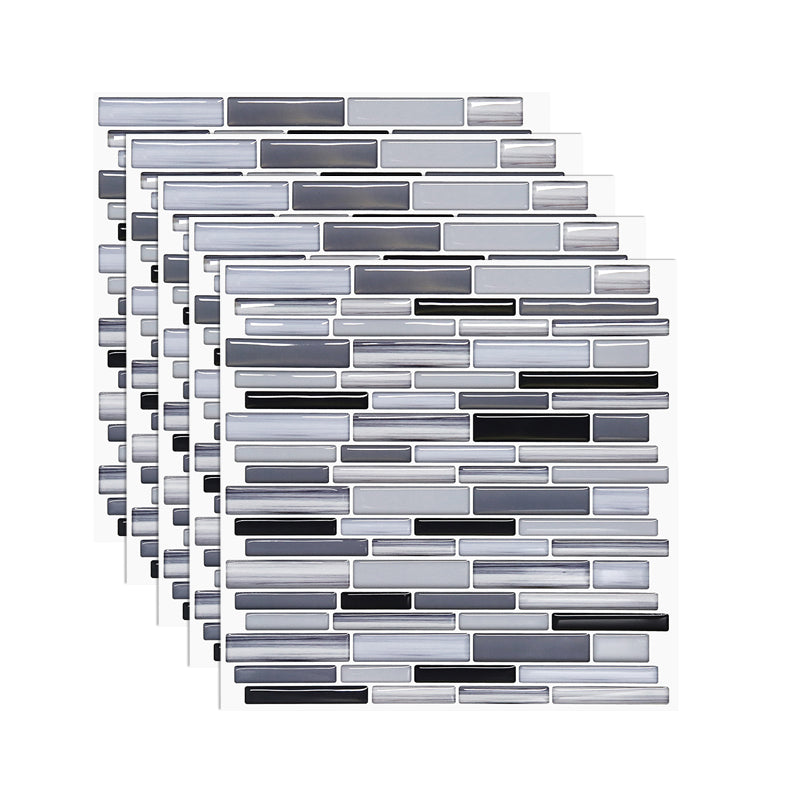 Stain Resistant Peel & Stick Tile Square Mosaic Tile for Kitchen and Bathroom Backsplash Gray-Blue Brick Subway Clearhalo 'Flooring 'Home Improvement' 'home_improvement' 'home_improvement_peel_stick_blacksplash' 'Peel & Stick Backsplash Tile' 'peel_stick_blacksplash' 'Walls & Ceilings' Walls and Ceiling' 7260651