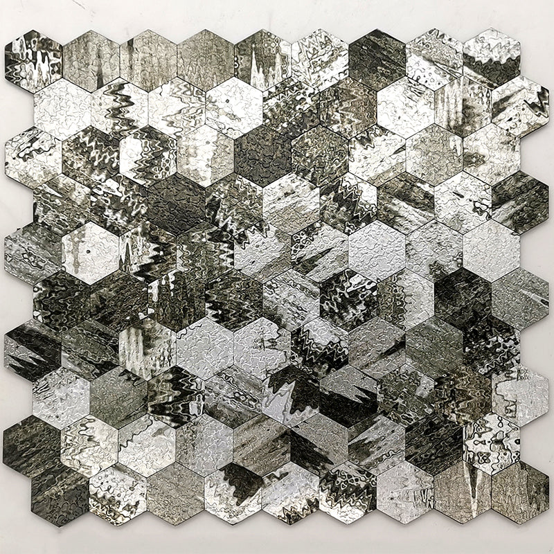 Water Resistant Peel & Stick Tile Hexagonal Mosaic Tile for Backsplash Wall Olive Green Clearhalo 'Flooring 'Home Improvement' 'home_improvement' 'home_improvement_peel_stick_blacksplash' 'Peel & Stick Backsplash Tile' 'peel_stick_blacksplash' 'Walls & Ceilings' Walls and Ceiling' 7260660