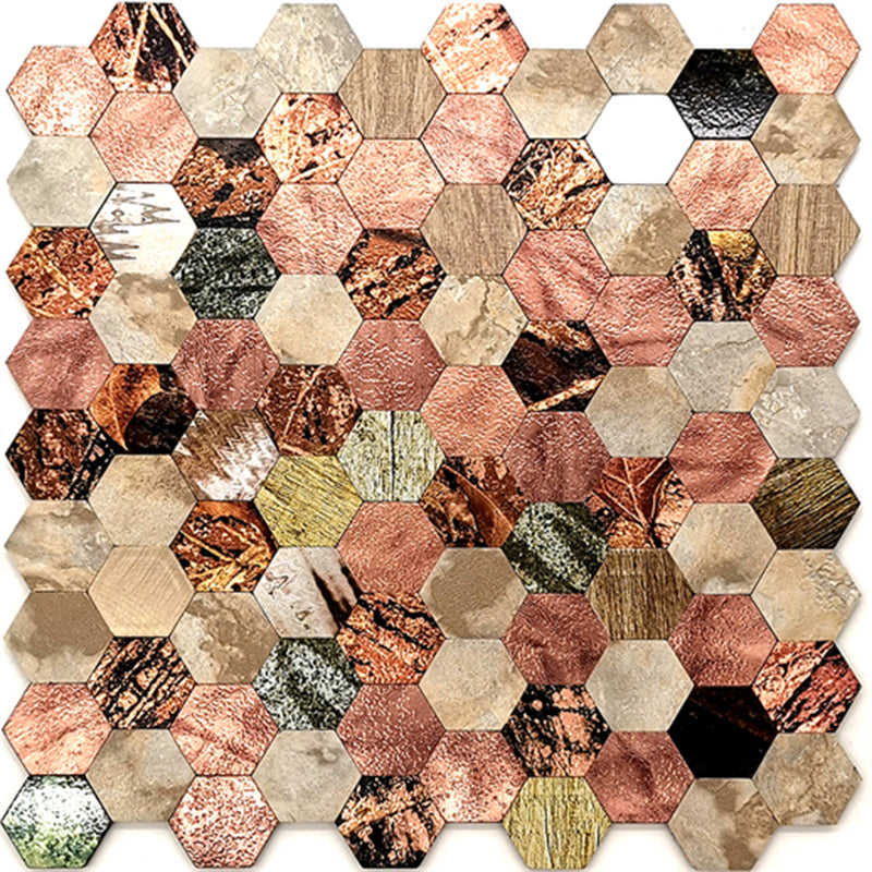 Water Resistant Peel & Stick Tile Hexagonal Mosaic Tile for Backsplash Wall Clearhalo 'Flooring 'Home Improvement' 'home_improvement' 'home_improvement_peel_stick_blacksplash' 'Peel & Stick Backsplash Tile' 'peel_stick_blacksplash' 'Walls & Ceilings' Walls and Ceiling' 7260662