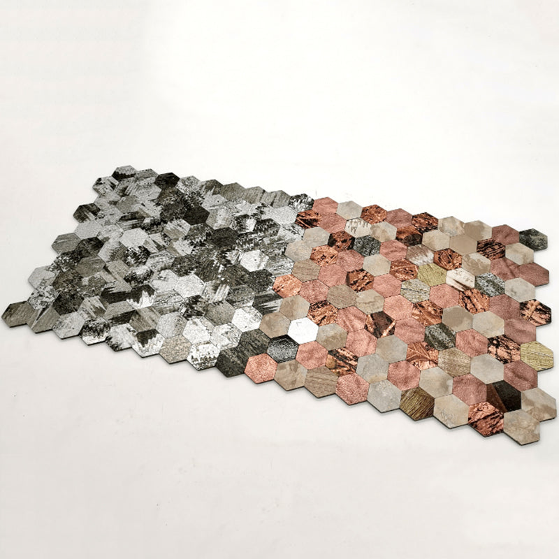 Water Resistant Peel & Stick Tile Hexagonal Mosaic Tile for Backsplash Wall Clearhalo 'Flooring 'Home Improvement' 'home_improvement' 'home_improvement_peel_stick_blacksplash' 'Peel & Stick Backsplash Tile' 'peel_stick_blacksplash' 'Walls & Ceilings' Walls and Ceiling' 7260664