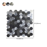 Water Resistant Peel & Stick Tile Hexagonal Mosaic Tile for Backsplash Wall Clearhalo 'Flooring 'Home Improvement' 'home_improvement' 'home_improvement_peel_stick_blacksplash' 'Peel & Stick Backsplash Tile' 'peel_stick_blacksplash' 'Walls & Ceilings' Walls and Ceiling' 7260667