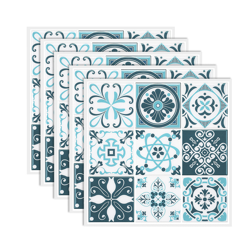 Mosaic Peel & Stick Tile Square Water Resistant Tile for Bathroom Backsplash Blue Clearhalo 'Flooring 'Home Improvement' 'home_improvement' 'home_improvement_peel_stick_blacksplash' 'Peel & Stick Backsplash Tile' 'peel_stick_blacksplash' 'Walls & Ceilings' Walls and Ceiling' 7260670