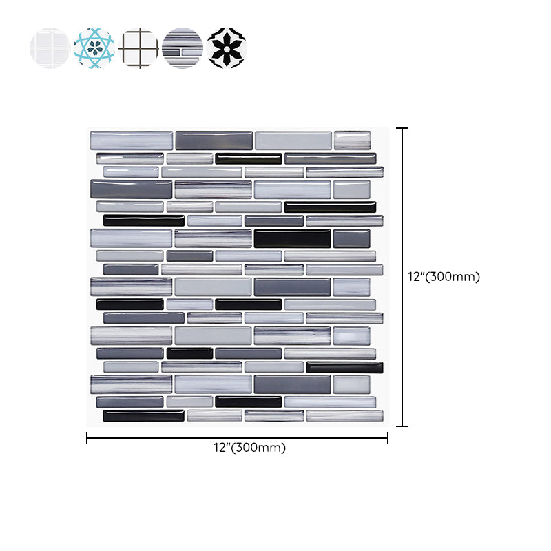 Mosaic Peel & Stick Tile Square Water Resistant Tile for Bathroom Backsplash Clearhalo 'Flooring 'Home Improvement' 'home_improvement' 'home_improvement_peel_stick_blacksplash' 'Peel & Stick Backsplash Tile' 'peel_stick_blacksplash' 'Walls & Ceilings' Walls and Ceiling' 7260678