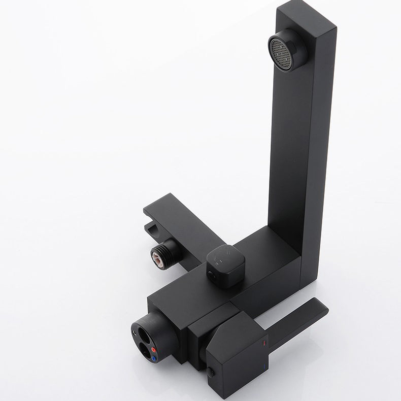 Modern Free Standing Tub Filler Faucet Copper with Handheld Shower Tub Filler Clearhalo 'Bathroom Remodel & Bathroom Fixtures' 'Bathtub Faucets' 'bathtub_faucets' 'Home Improvement' 'home_improvement' 'home_improvement_bathtub_faucets' 7260815