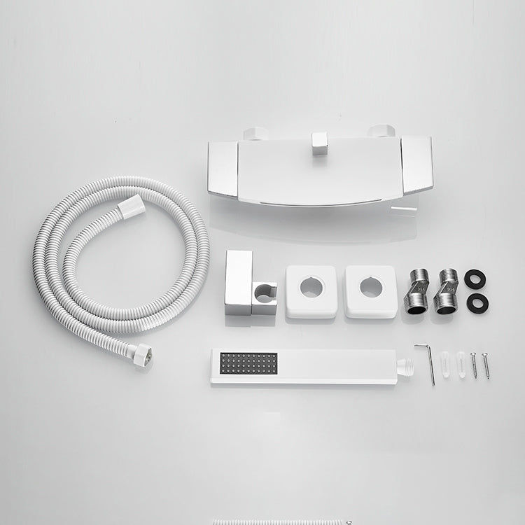 Modern Tub Spout Trim Copper Wall Mounted with Handshower Waterfall Bath Filler Clearhalo 'Bathroom Remodel & Bathroom Fixtures' 'Bathtub Faucets' 'bathtub_faucets' 'Home Improvement' 'home_improvement' 'home_improvement_bathtub_faucets' 7260882