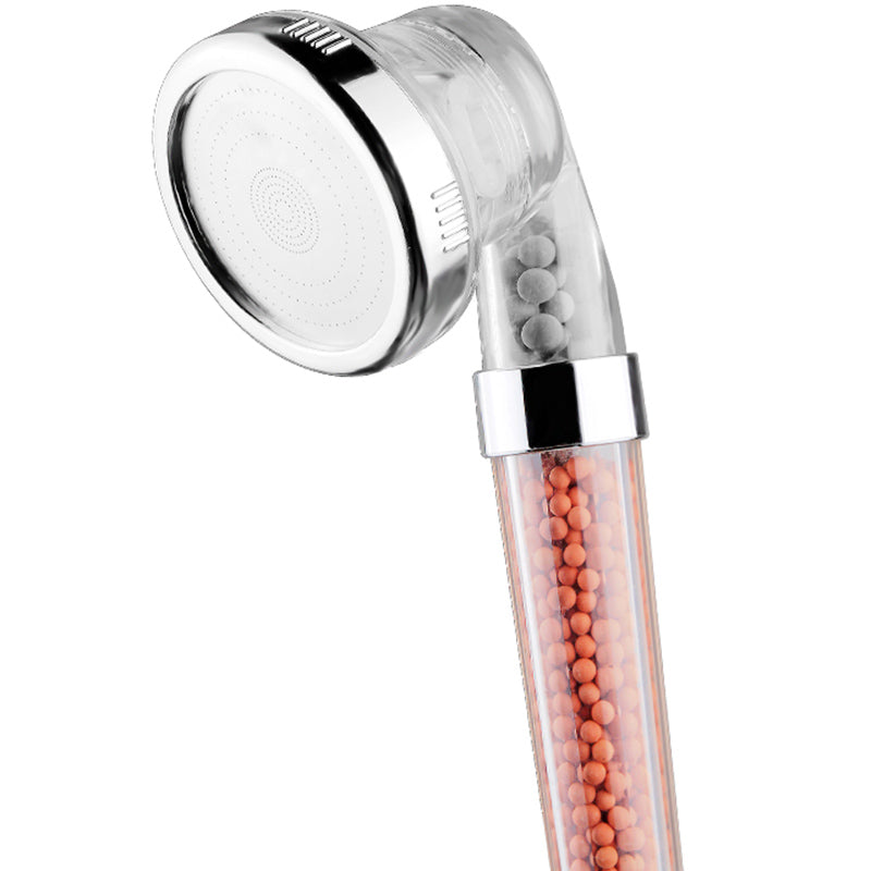 Bathroom Shower Head Plastic Water Filtration Round Handheld Shower Head Nickel Hand Shower Clearhalo 'Bathroom Remodel & Bathroom Fixtures' 'Home Improvement' 'home_improvement' 'home_improvement_shower_heads' 'Shower Heads' 'shower_heads' 'Showers & Bathtubs Plumbing' 'Showers & Bathtubs' 7260886