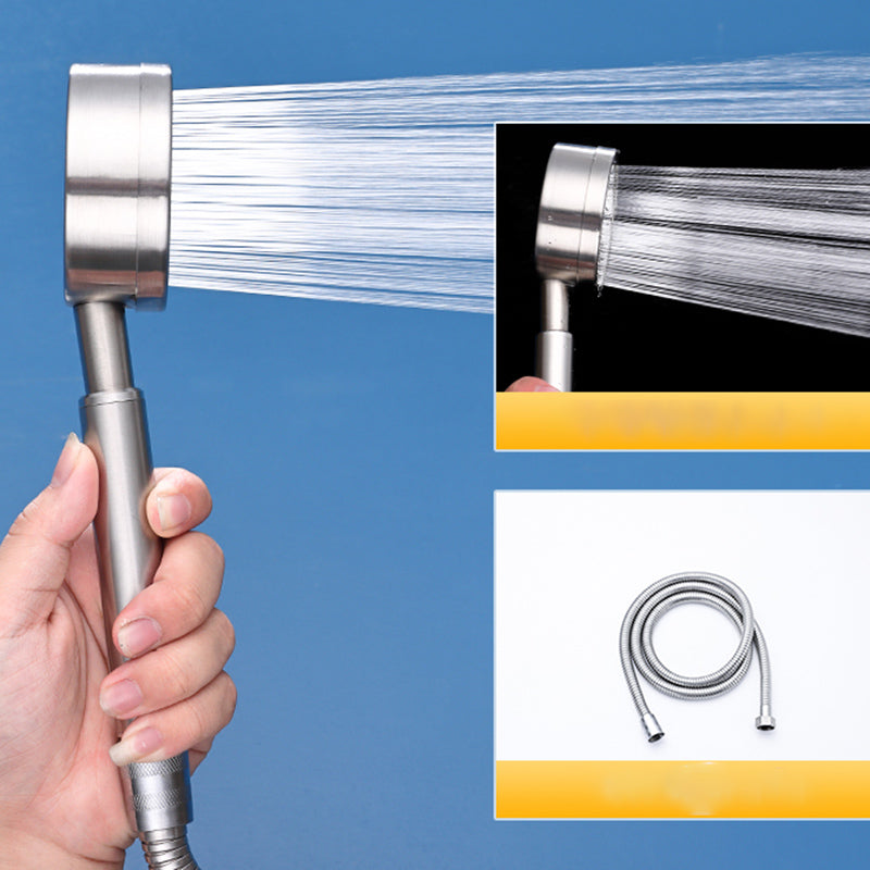 Modern Shower Head Round Handheld Water Filtration Shower Head Shower & 59" Hose Clearhalo 'Bathroom Remodel & Bathroom Fixtures' 'Home Improvement' 'home_improvement' 'home_improvement_shower_heads' 'Shower Heads' 'shower_heads' 'Showers & Bathtubs Plumbing' 'Showers & Bathtubs' 7260930