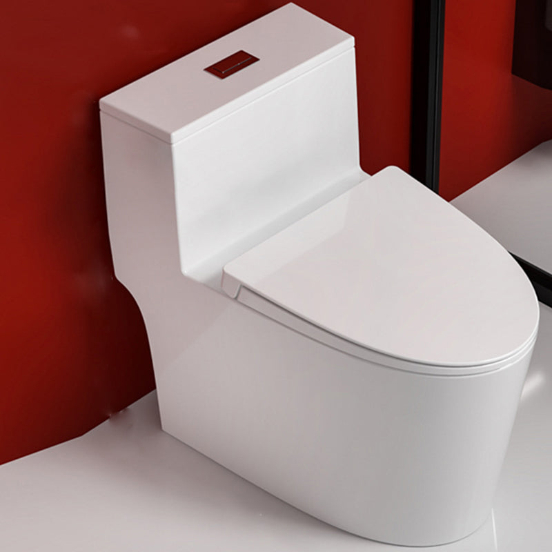Contemporary Flush Toilet Floor Mounted Siphon Jet Porcelain Urine Toilet 17"L x 27"W x 26"H Clearhalo 'Bathroom Remodel & Bathroom Fixtures' 'Home Improvement' 'home_improvement' 'home_improvement_toilets' 'Toilets & Bidets' 'Toilets' 7261268