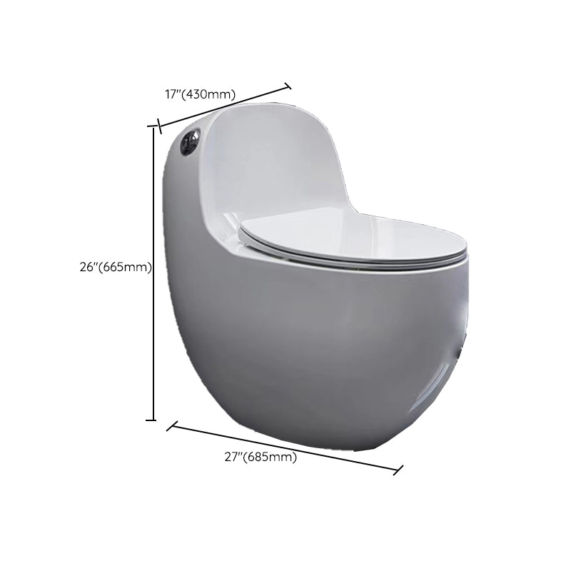 Contemporary Flush Toilet Floor Mounted Siphon Jet Porcelain Urine Toilet Clearhalo 'Bathroom Remodel & Bathroom Fixtures' 'Home Improvement' 'home_improvement' 'home_improvement_toilets' 'Toilets & Bidets' 'Toilets' 7261275