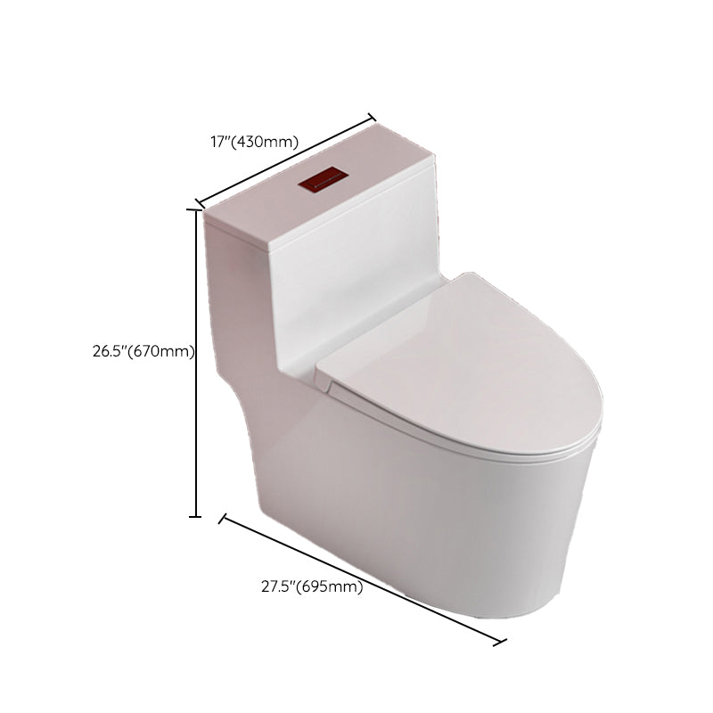 Contemporary Flush Toilet Floor Mounted Siphon Jet Porcelain Urine Toilet Clearhalo 'Bathroom Remodel & Bathroom Fixtures' 'Home Improvement' 'home_improvement' 'home_improvement_toilets' 'Toilets & Bidets' 'Toilets' 7261280