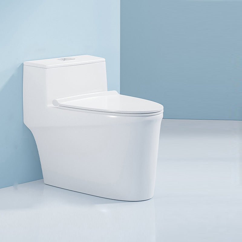 Modern Seat Included Flush Toilet 1-Piece White Urine Toilet for Bathroom 17"L x 28"W x 25"H Clearhalo 'Bathroom Remodel & Bathroom Fixtures' 'Home Improvement' 'home_improvement' 'home_improvement_toilets' 'Toilets & Bidets' 'Toilets' 7261283